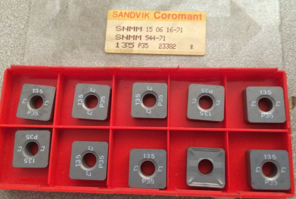 SANDVIK Coromant SNMM 544-71 15 06 16-71 135 P35 Lathe Mill Carbide Inserts 10