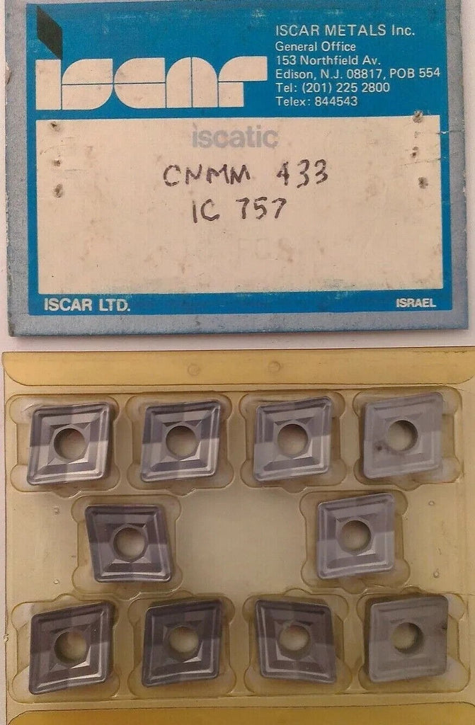 10 Pcs Iscar Iscatic CNMM 433 IC 757 Carbide Inserts Lathe Mill Turning New