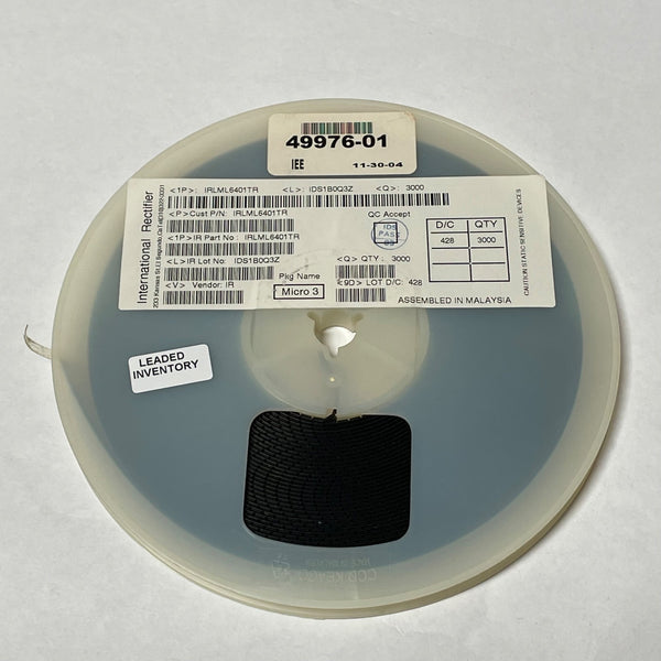 Reel of 2900 Internation Rectifier IRLML6401TR SOT-23 1.1MM 1.8V MOSFET 49976-01