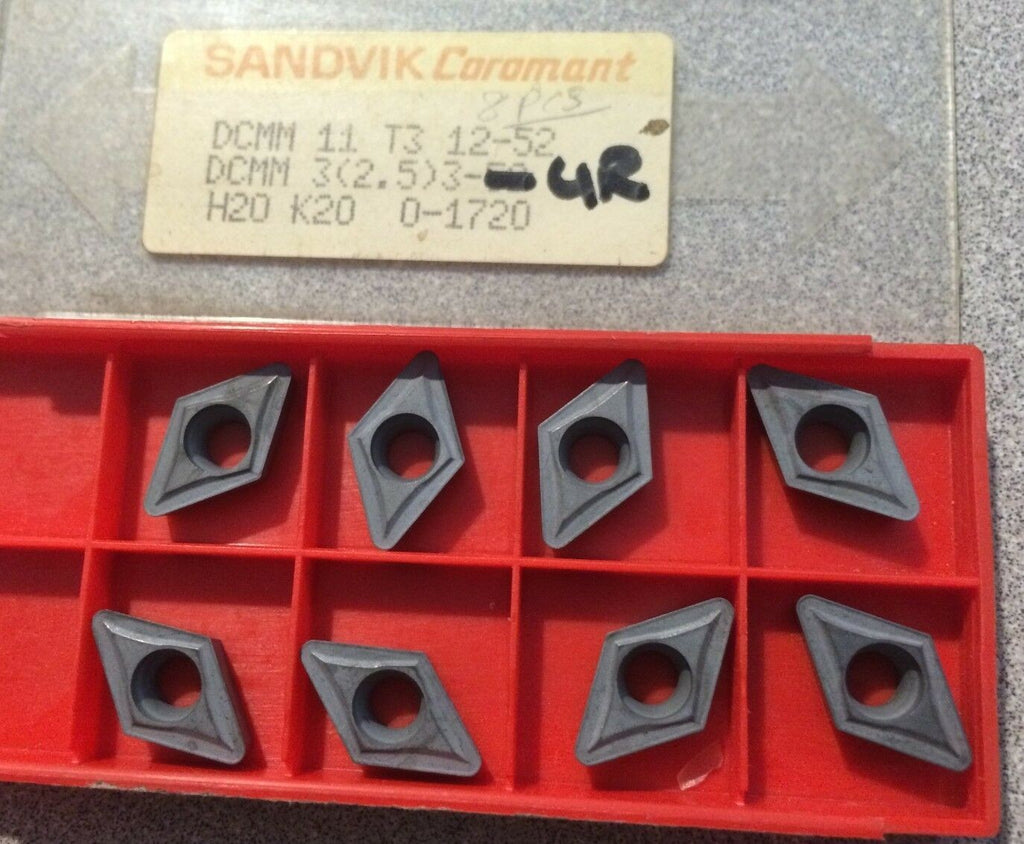 SANDVIK Coromant DCMM 11 T3 12-52 3(2.5) H20 K20 Lathe Carbide Inserts 8 Pcs New