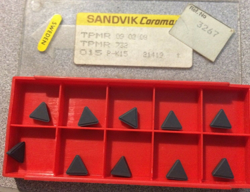SANDVIK Coromant TPMR 732 09 02 08 015 P-K15 Lathe Carbide Inserts 10 Pcs New
