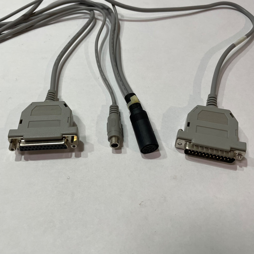 DB25 Male to DB25 Female Breakout Cable w/ Mini-DIN6 & Inline Connector 36844-48