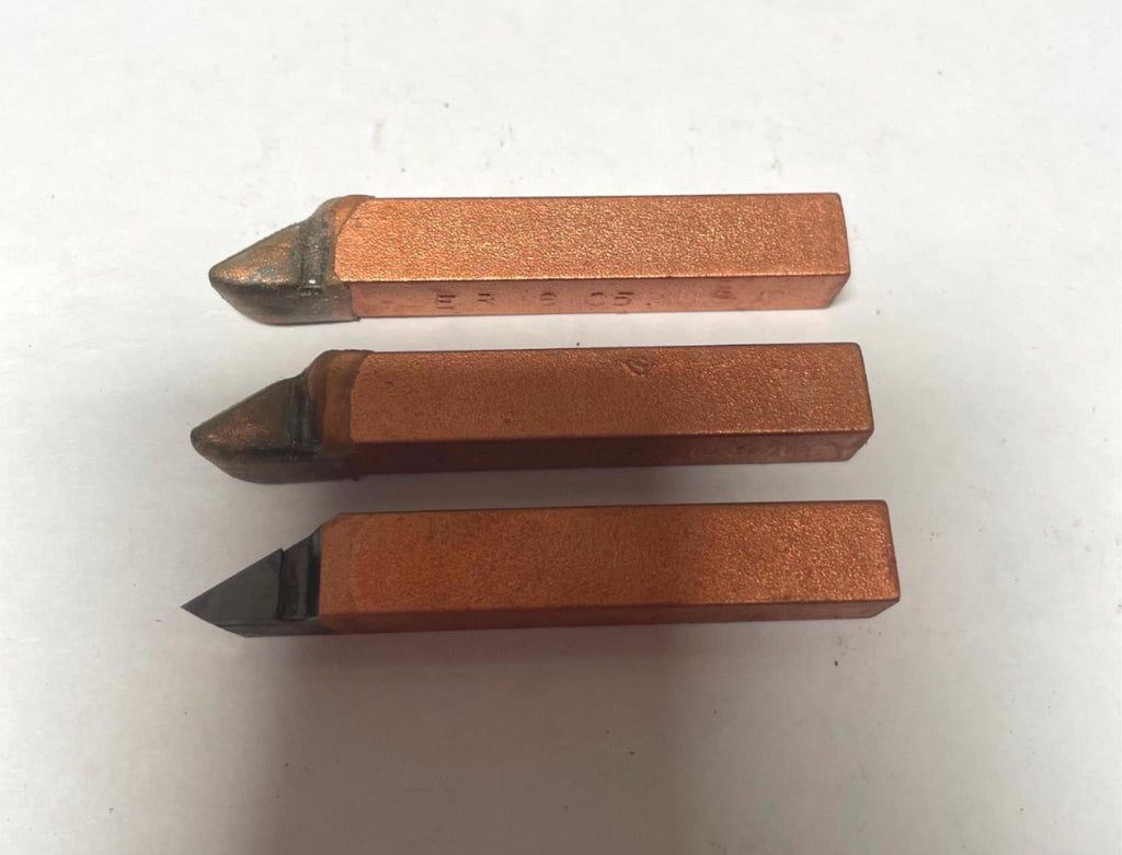 ACT Brazed Tipped Carbide Lathe Tool Bit 3/8" ER 6 C5 USA Made Lot of 3
