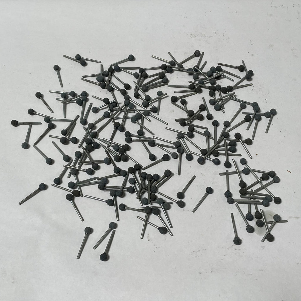 Lot of 7/16 Ball 1/8 Shank 7/8 OAL Abrasive Grinding Mounted Stone B122P60 USA