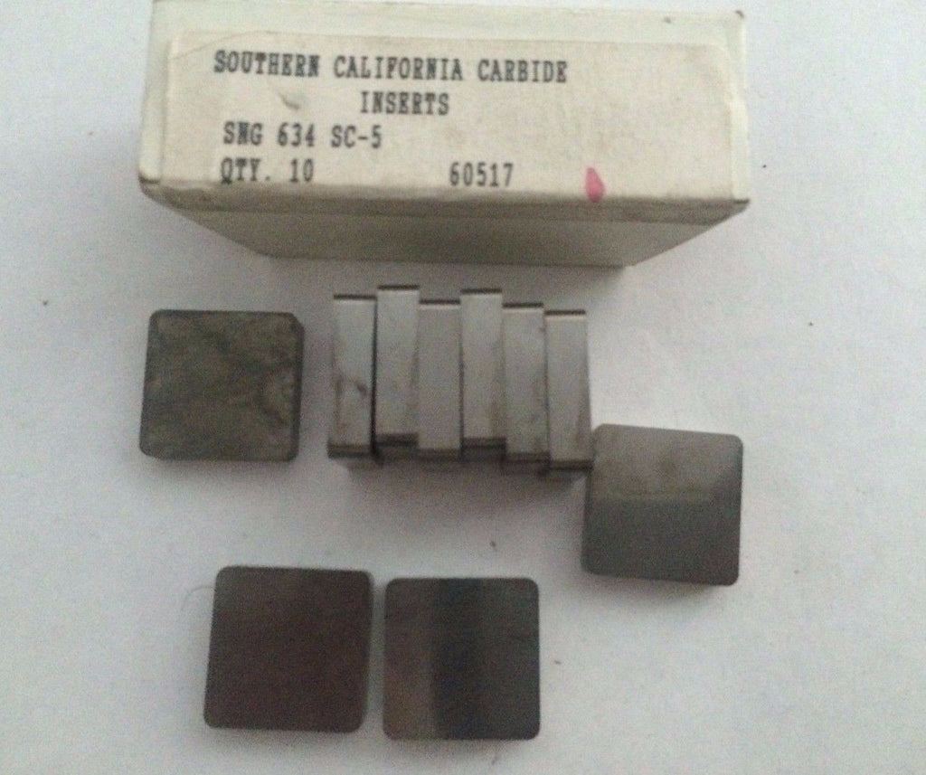 Southern California SNG 634 SC-5 Lathe Mill Carbide Inserts 10 Pcs Made In USA