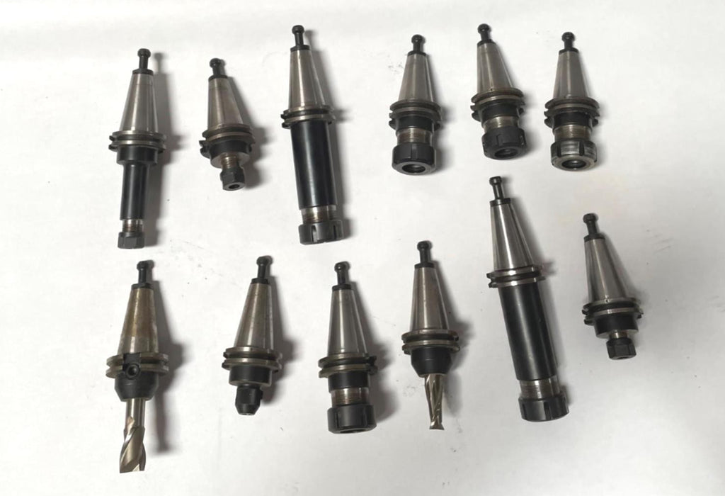 Lot of 12 CAT40 CNC ENDMILL TOOL HOLDERS KENNAMETAL JAPAN HAAS FADAL VMC
