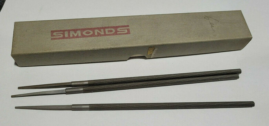 3 Pcs Simonds 6" x 3/16 Round STR Files 84-185000 UPC 10788 New