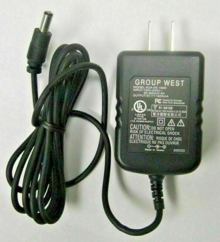 Group West AC Adapter AUA-05-1600 5V Power Supply 1600mA NEW Charger