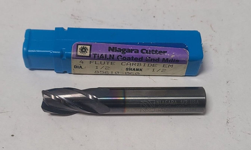 Niagara Cutter 85610-060 Carbide Corner Radius END MILL 4 Flutes New 1/2" Shank