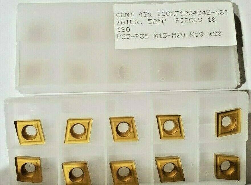 10 New CCMT 431 Gold Carbide Inserts Lathe Made by PRAMET (A SECO Company)