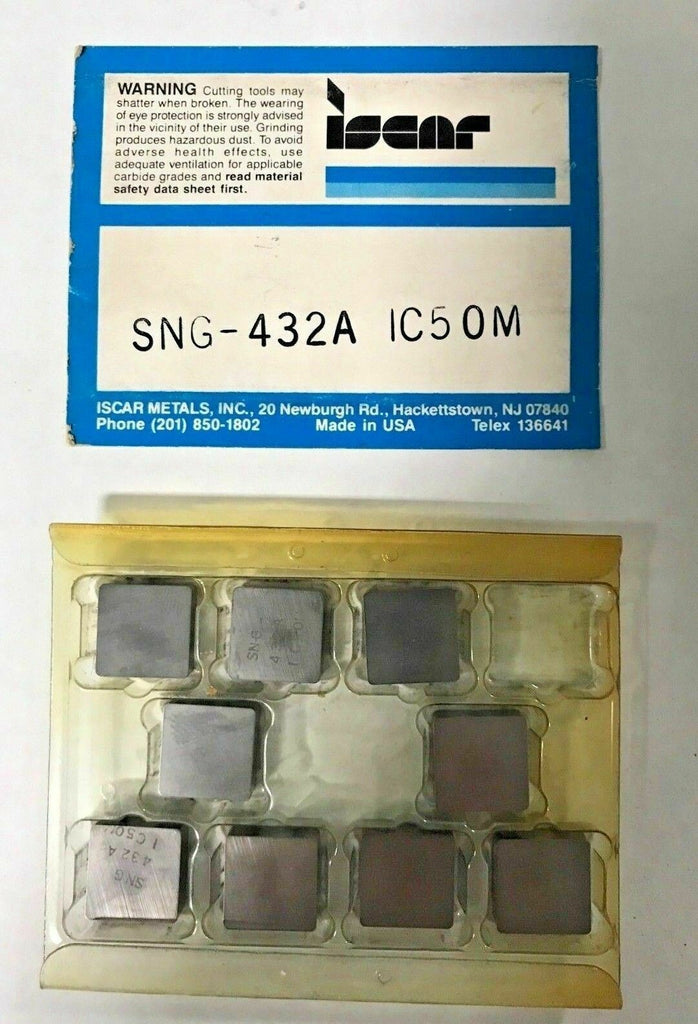 ISCAR SNG 432A IC 50M Carbide 9 Inserts Lathe Turning Mill Tools New