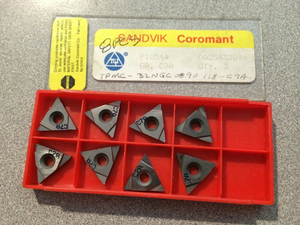 SANDVIK Coromant TPMC 32 NGC C7A P10544 Lathe Carbide Inserts Tools 8 Pcs New