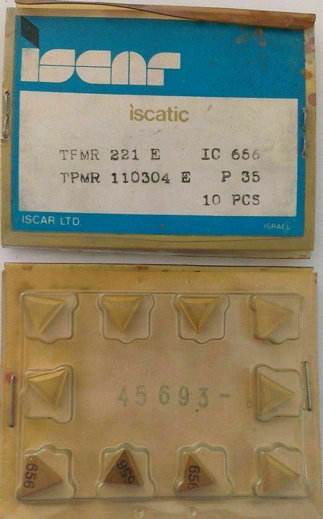 ISCAR TPMR 221 E IC 656 Carbide Inserts 10 Pcs Lathe Turning Mill Tools New Gold