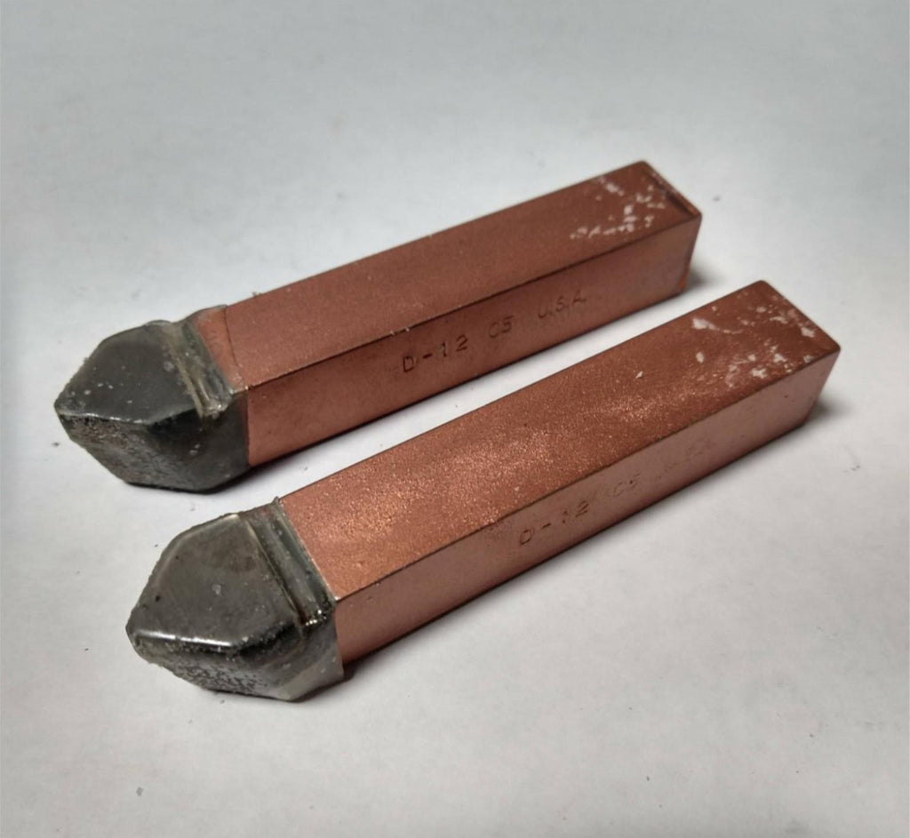 ACT Brazed Tipped Carbide Lathe Tool Bit 3/4" Shank D-12 C5 USA Made Lot of 2