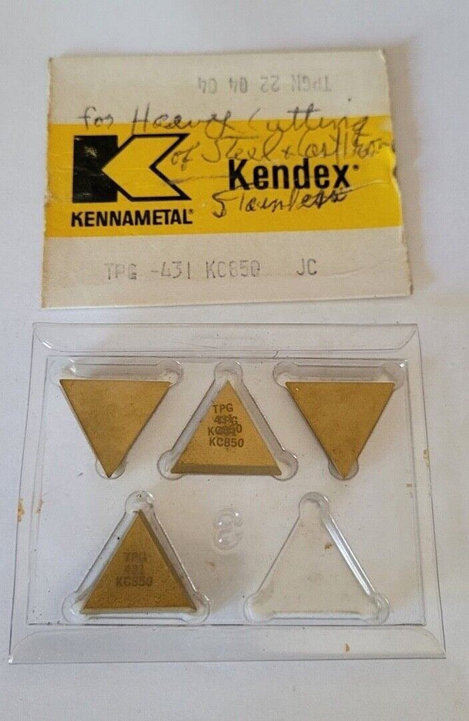 4 Pcs Kennametal TPG 431 KC850 JC KENDEX Carbide Inserts TPGN 22 04 04