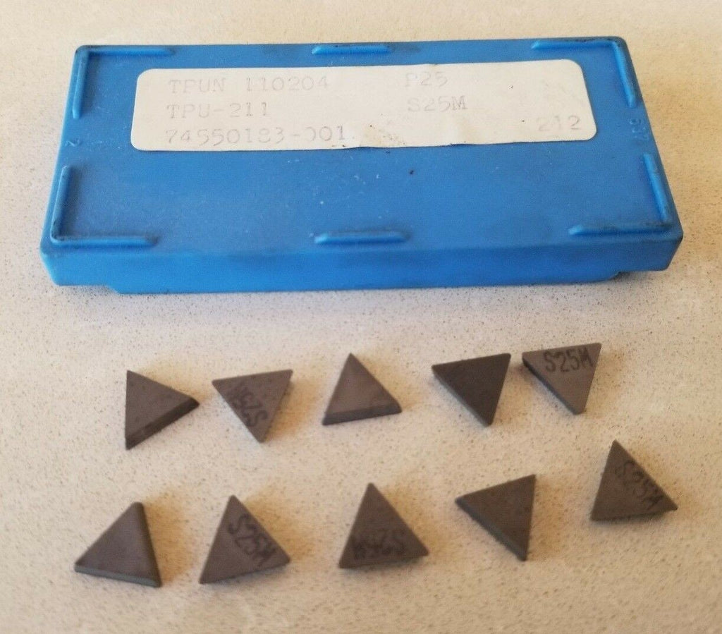10 Pcs Seco TPU 211 P25 S25M TPUN 110204 Lathe Mill Carbide Inserts Tools