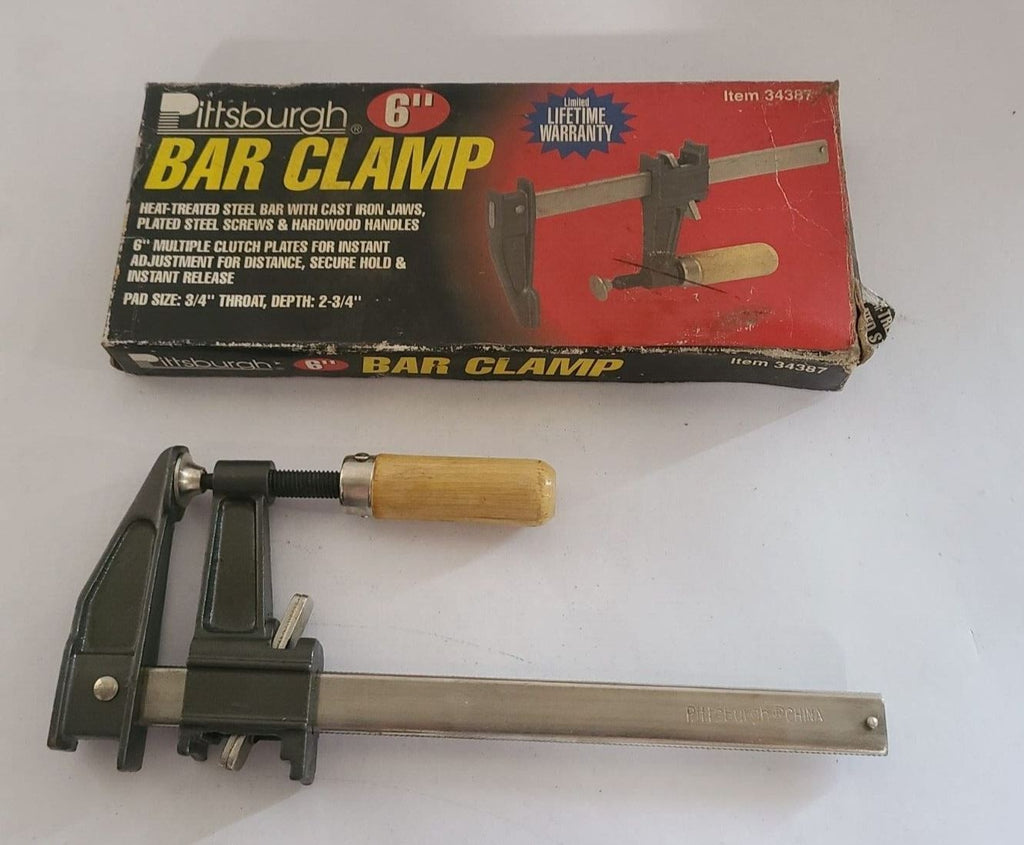Pittsburgh 6" Bar Quick Release Clamp Welding Woodworking Adjustable Sliding Jaw