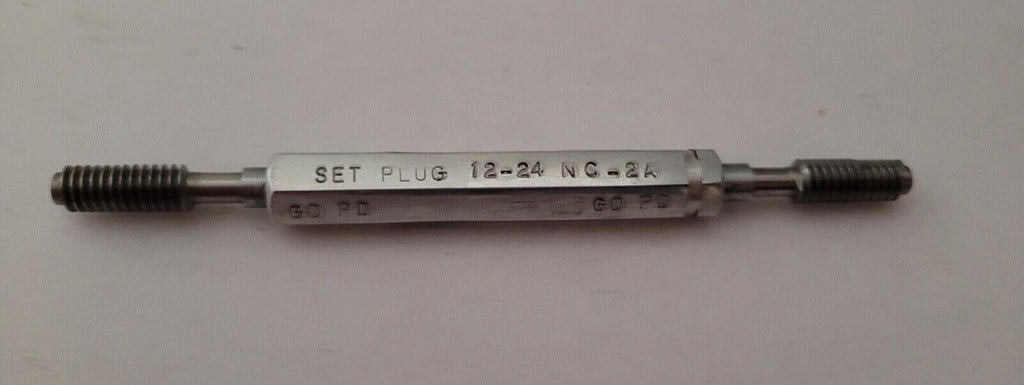 12-24 NC-2A Hemco GO & NO GO Thread Plug Gage GO P.D. .1879 & NOGO PD .1845