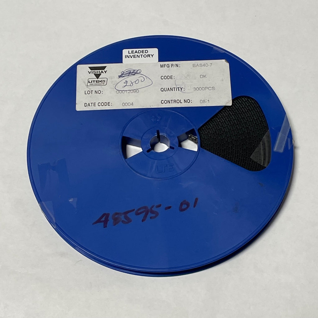 Reel of 2700 Vishay BAS40-7 DIODE SCHOTTKY 40V 200MA SOT233 48595-01