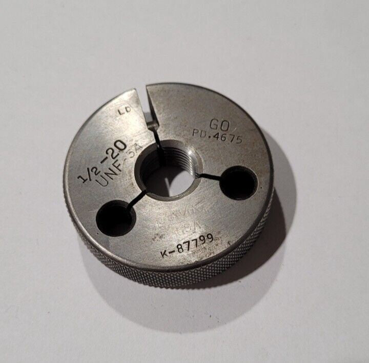 1/2-20 UNF-3A GO Thread Ring Gage P.D. .4675