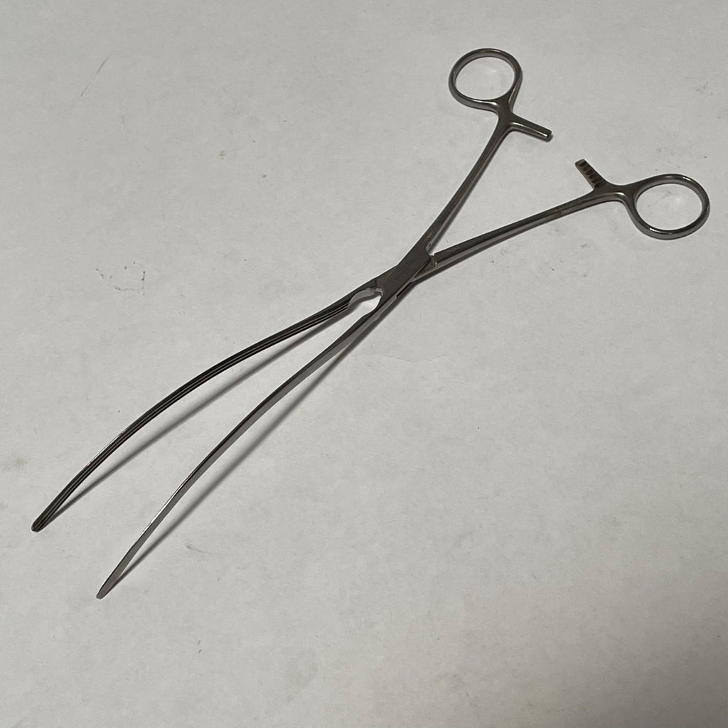 Aesculap Repair Service 9-91 Stainless Germany KDMC-CS Curved Jaw Medical Clamp