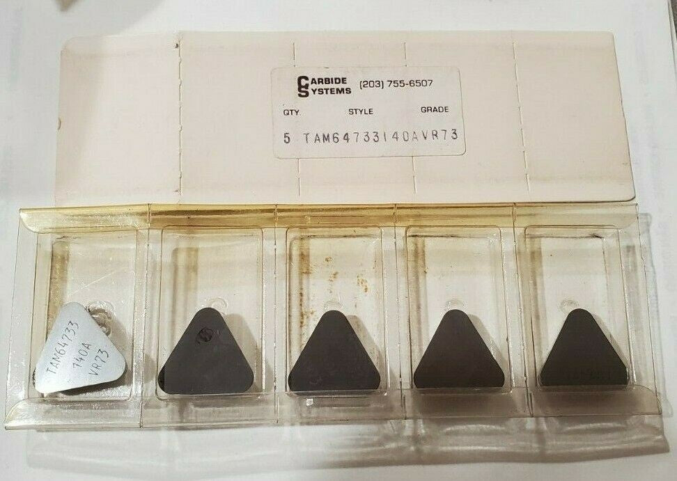 Carbide Systems 5pcs TAM64733 140A VR73 Carbide Inserts Grooving