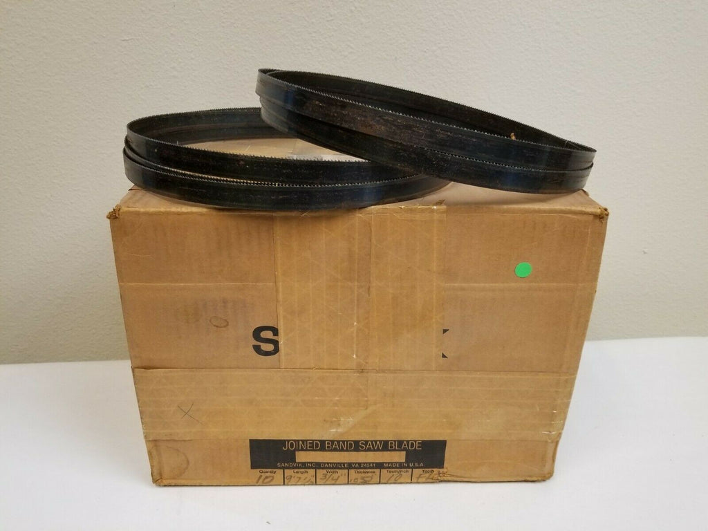 2 New SANDVIK 9'  7-1/2"  Length Joined Band Saw Blade .032 Thickness 3/4 Width
