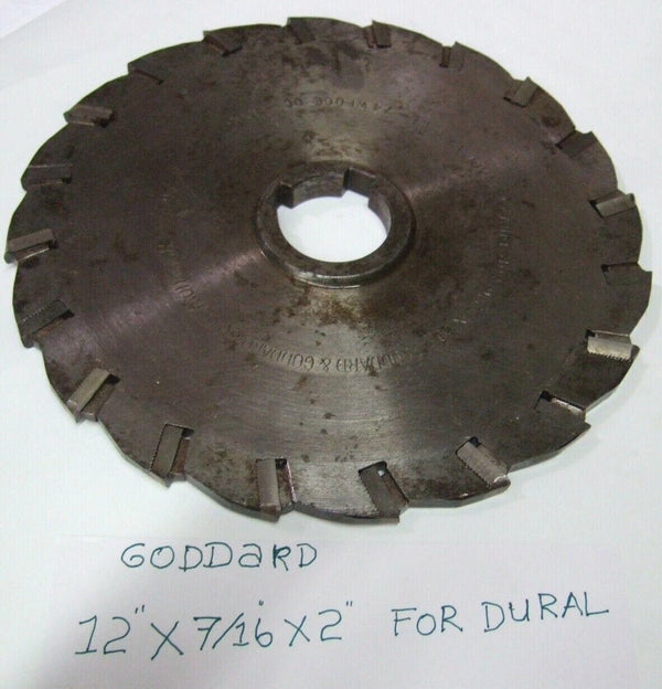 Goddard & Goddard Indexable Mill Milling Cutter Carbide Inserts 12” x 7/16”