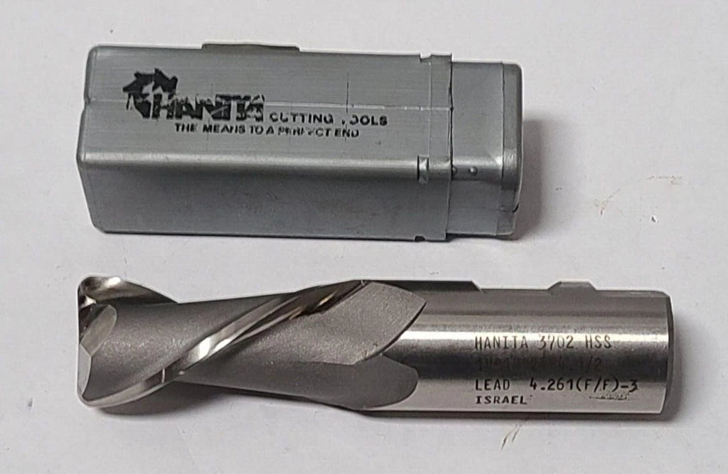 Hanita 3702 End Mill High Speed Steel 1 x 2 x 4-1/2 HSS Israel