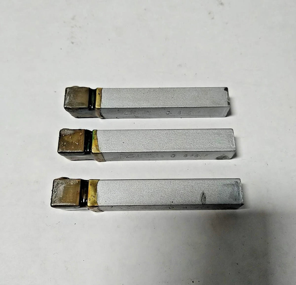 Sandvik Coromant Brazed Tipped Carbide Lathe Tool Bit 1/2" Shank C-8 SIP 3pcs