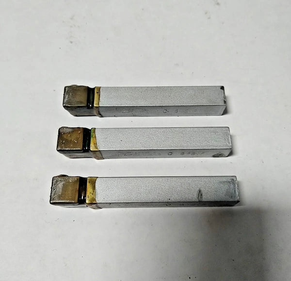 Sandvik Coromant Brazed Tipped Carbide Lathe Tool Bit 1/2" Shank C-8 SIP 3pcs