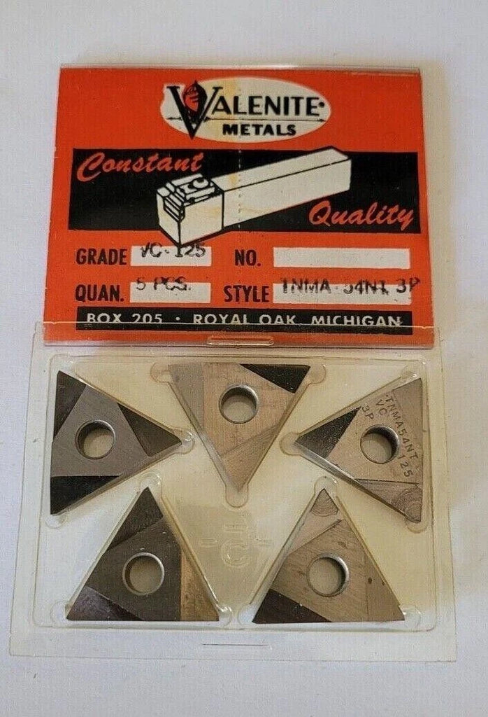 5 Pcs VALENITE TNMA 54 NT VC 125 3P Carbide Inserts Tool New