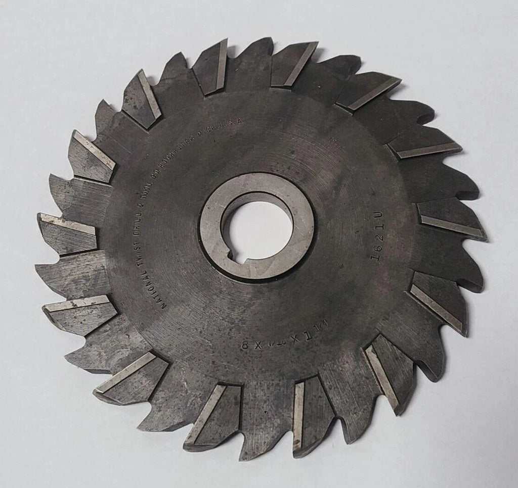 National Twist Drill Tool 8 x 7/16 1-1/4 Mill Milling Cutter Carbide Insert Slot
