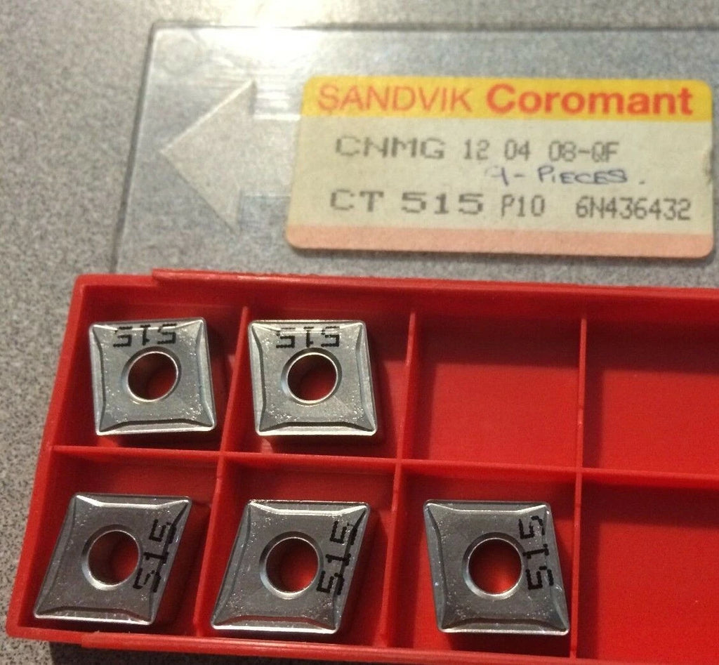 SANDVIK Coromant CNMG 12 04 08-QF CT 515 P10 Lathe Carbide Inserts 5 Pc New