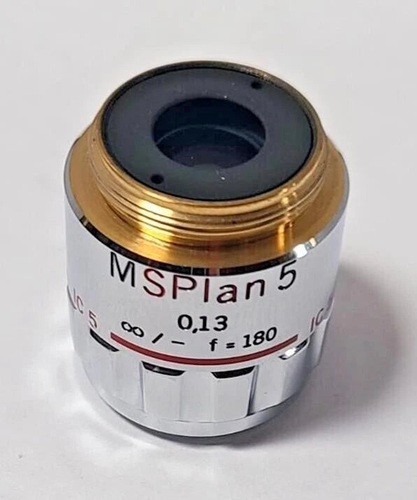 Olympus MSPlan 5 Microscope Objective Lens Lenses F=180 0.13 Japan 110131