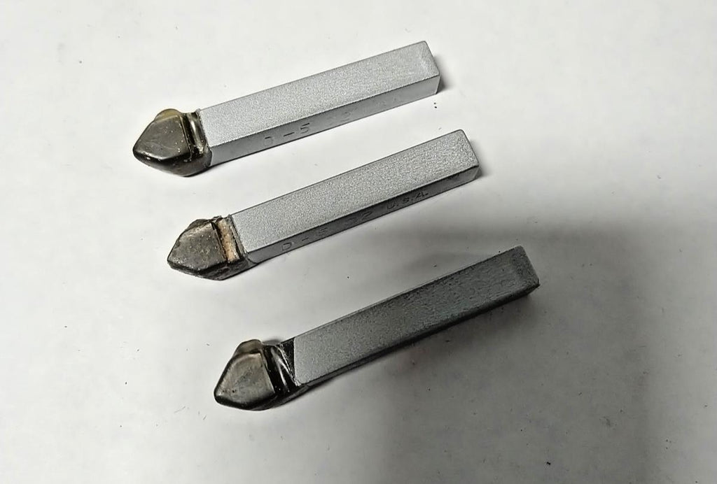 ACT Brazed Tipped Carbide Lathe Tool Bit 1/4" Shank D-5 C2 USA Made Lot of 3