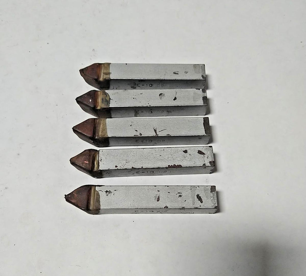 Brazed Tipped Carbide Lathe Tool Bit 5/8" Shank E-10 C2 Lot of 5