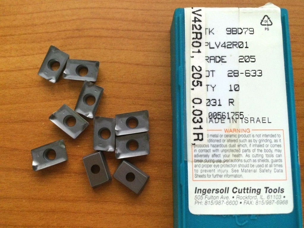 10 Pcs Ingersoll Cutting Tools APLV42R01 205 APLV 42R01 Lathe Carbide Inserts