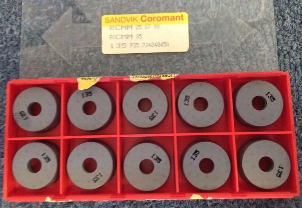 10 Pcs SANDVIK Coromant RCMM 85 25 07 00 135 P35 Lathe Carbide Inserts Tool New
