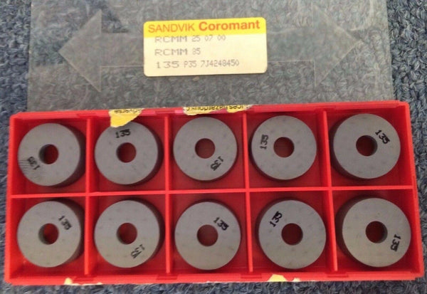 10 Pcs SANDVIK Coromant RCMM 85 25 07 00 135 P35 Lathe Carbide Inserts Tool New