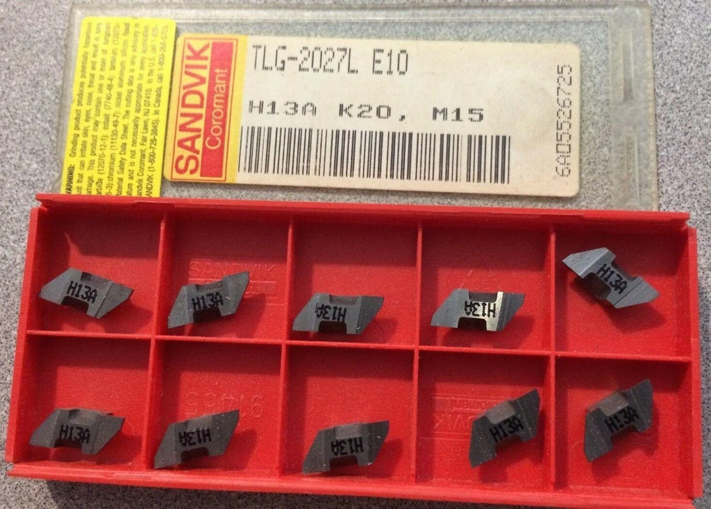 SANDVIK Coromant TLG 2027L E10 H13A K20 M15 Lathe Grooving Carbide Inserts 10Pcs