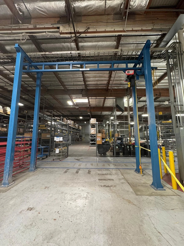 KONE Gorbel Adjustable 18 Ft Height Gantry Crane 2 Ton 4000 LBS 16 FT Span Hoist