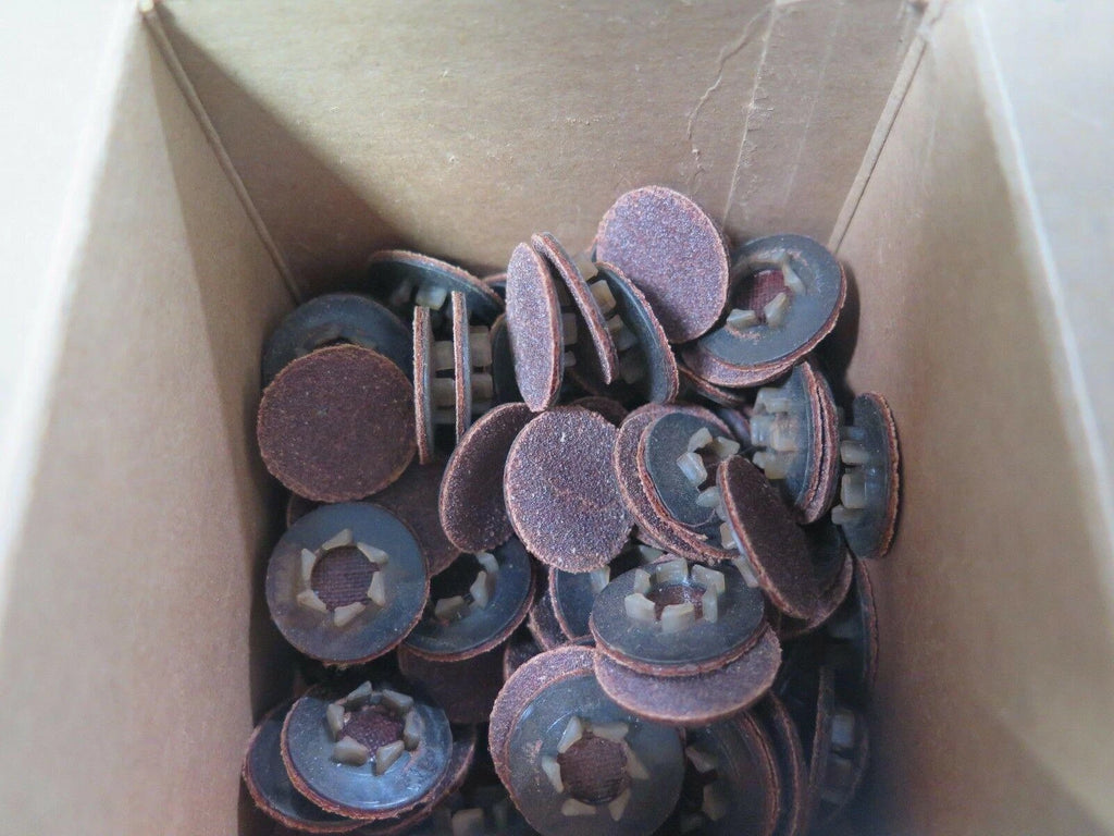 100 Pcs MERIT 3/4" Resin Bond Power-Lock Discs 61007 Grit 100 Brand New