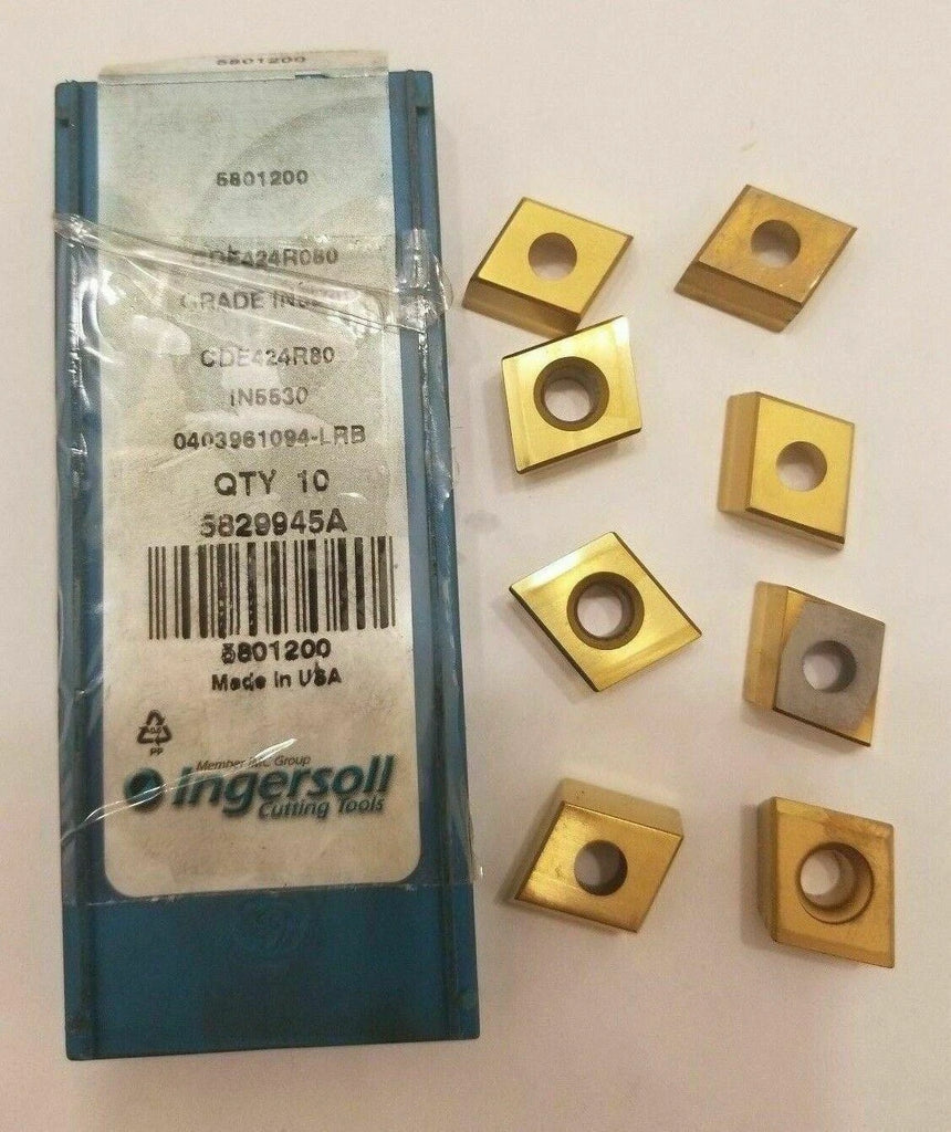 8 Pcs Ingersoll Cutting Tools 5801200 CDE424R080 IN5530 Lathe Carbide Inserts