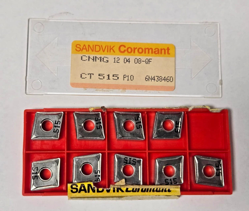 SANDVIK Coromant CNMG 12 04 08-QF CT 515 P10 Lathe Carbide Inserts 9 Pcs New