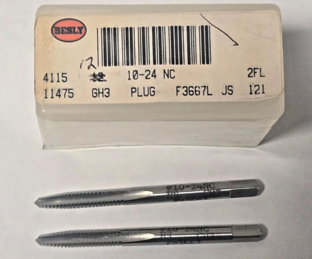 Lot of 2 Besly Tap 10 - 24 NC GH3 Plug 2 FL Brand New USA Made