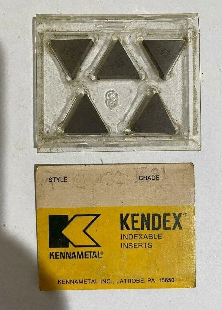 5 KENNAMETAL TPG 432 K21 Indexable Kendex Carbide Inserts Lathe Turning Mill