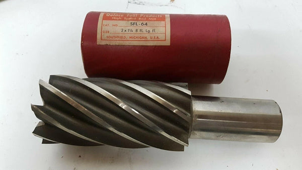 QUINCO TOOL PRODUCTS HSS End Mill 2" x 1-1/4 Shank 8 Flutes New SFL-64 LG
