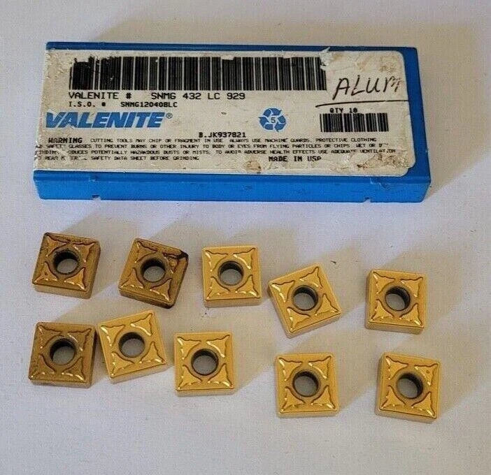 10 Pcs VALENITE SNMG 432 LC 929 Indexable Carbide Inserts Turning Tool 120408LC