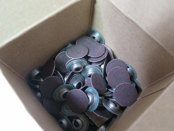 100 Pcs Standard Abrasives 3/4" 240 SOCATT AO 2 Ply Laminated Discs 522111 New